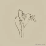 Фото тату цветок подснежника 19.04.22 №0291 - snowdrop flower tattoo tatufoto.com