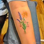 Фото тату цветок подснежника 19.04.22 №0312 - snowdrop flower tattoo tatufoto.com