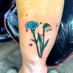 Фото тату цветок подснежника 19.04.22 №0323 - snowdrop flower tattoo tatufoto.com