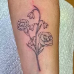 Фото тату цветок подснежника 19.04.22 №0333 - snowdrop flower tattoo tatufoto.com