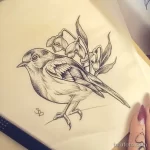 Фото тату цветок подснежника 19.04.22 №0370 - snowdrop flower tattoo tatufoto.com