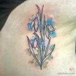 Фото тату цветок подснежника 19.04.22 №0402 - snowdrop flower tattoo tatufoto.com