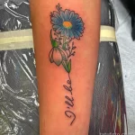 Фото тату цветок подснежника 19.04.22 №0404 - snowdrop flower tattoo tatufoto.com