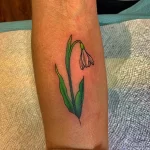 Фото тату цветок подснежника 19.04.22 №0415 - snowdrop flower tattoo tatufoto.com