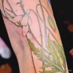 Фото тату цветок подснежника 19.04.22 №0418 - snowdrop flower tattoo tatufoto.com