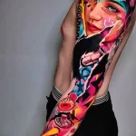 Фото пример татуировки рукавом 16.06.22 №0089 - tatufoto.com