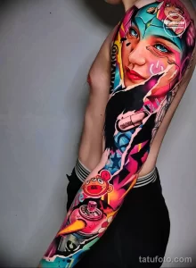 Фото пример татуировки рукавом 16.06.22 №0089 - tatufoto.com