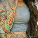 Фото пример татуировки рукавом 16.06.22 №0113 - tatufoto.com