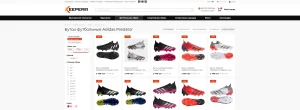Фотография ассортимента футбольных бутс Adidas Predator в интернет-магазине Keeperia. Различные модели и расцветки.