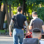 Тату паутина и портрет девушки Санта Муерто на руках парня 5 tatufoto.com - уличная тату