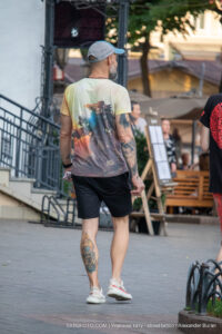 Татуировка с Ганашей внизу ноги мужчины 15 tatufoto.com - уличная тату