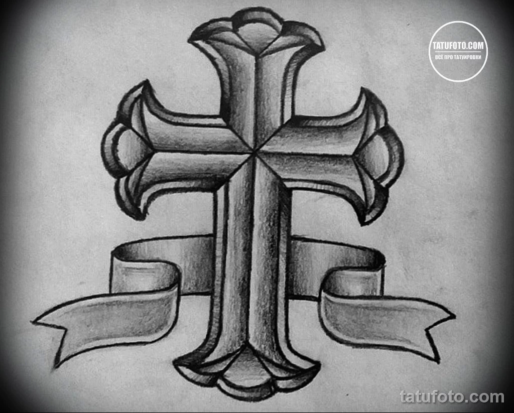 Эскиз татуировки крест 16.11.22 №0129 - tatufoto.com
