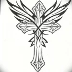 Эскиз татуировки крест 16.11.22 №0281 - tatufoto.com