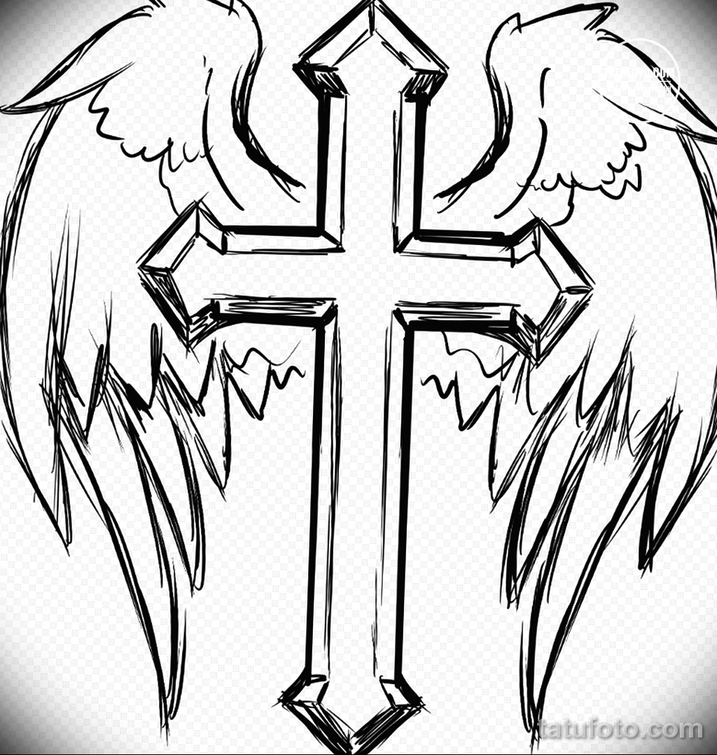Эскиз татуировки крест 16.11.22 №0318 - tatufoto.com