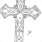 Эскиз татуировки крест 16.11.22 №0325 - tatufoto.com