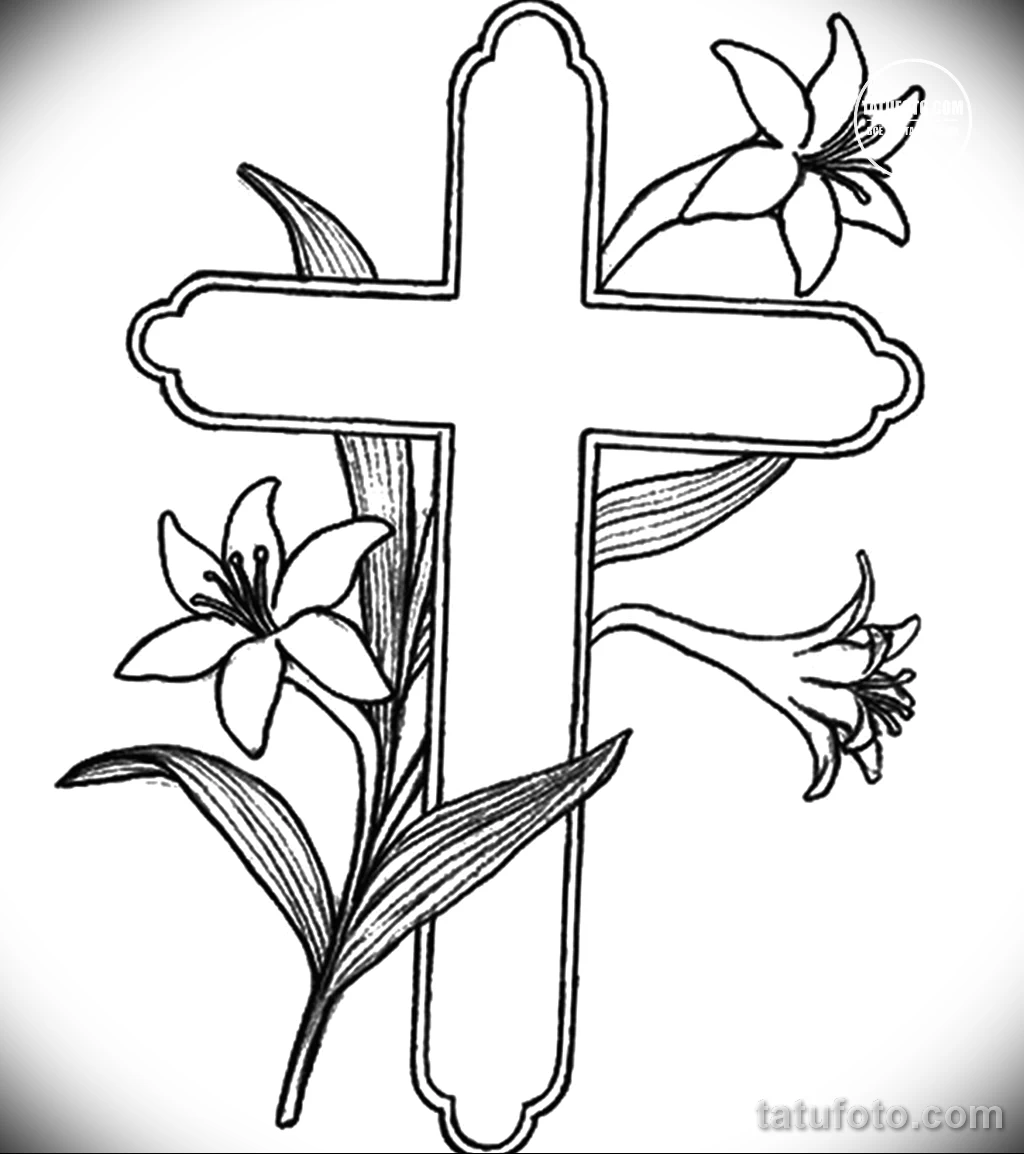 Эскиз татуировки крест 16.11.22 №0332 - tatufoto.com