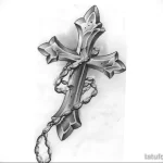 Эскиз татуировки крест 16.11.22 №0352 - tatufoto.com