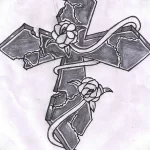 Эскиз татуировки крест 16.11.22 №0366 - tatufoto.com