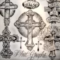 Эскиз татуировки крест 16.11.22 №0403 - tatufoto.com