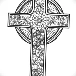 Эскиз татуировки крест 16.11.22 №0466 - tatufoto.com