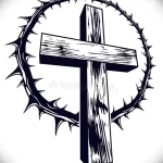 Эскиз татуировки крест 16.11.22 №0478 - tatufoto.com