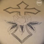 Эскиз татуировки крест 16.11.22 №0485 - tatufoto.com