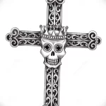 Эскиз татуировки крест 16.11.22 №0487 - tatufoto.com