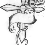 Эскиз татуировки крест 16.11.22 №0492 - tatufoto.com