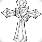 Эскиз татуировки крест 16.11.22 №0505 - tatufoto.com
