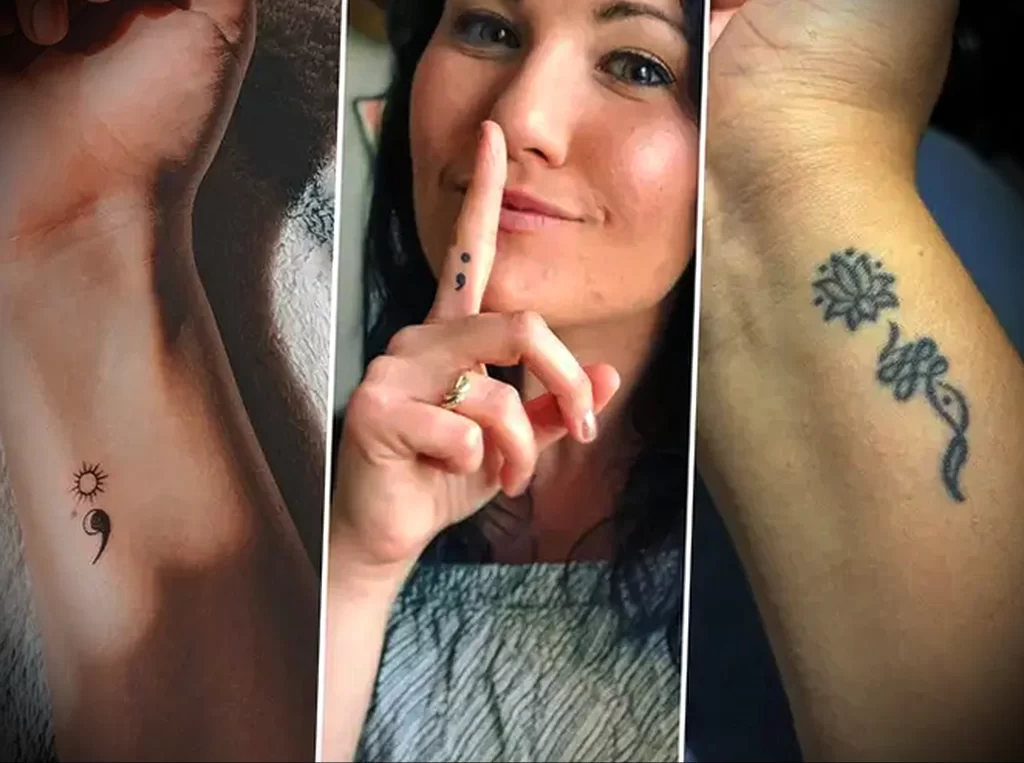 Татуировка в виде точки с запятой - tatufoto.com 14122022