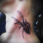 Фото паук на шее тату 23.01.23 №0022 - tatufoto.com