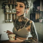 Фото пример тату на шее 23.01.23 №0002 - tatufoto.com
