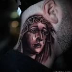Фото пример тату на шее 23.01.23 №0154 - tatufoto.com