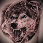 Фото пример татуировки с рисунком волка 24.01.23 №0002 - tatufoto.com