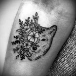 Фото пример татуировки с рисунком волка 24.01.23 №0004 - tatufoto.com