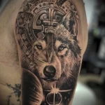 Фото пример татуировки с рисунком волка 24.01.23 №0023 - tatufoto.com