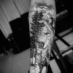Фото пример татуировки с рисунком волка 24.01.23 №0030 - tatufoto.com
