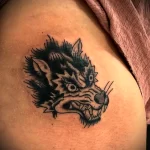 Фото пример татуировки с рисунком волка 24.01.23 №0055 - tatufoto.com