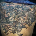 Фото пример татуировки с рисунком волка 24.01.23 №0101 - tatufoto.com