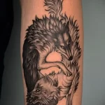 Фото пример татуировки с рисунком волка 24.01.23 №0125 - tatufoto.com
