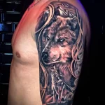 Фото пример татуировки с рисунком волка 24.01.23 №0183 - tatufoto.com