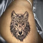 Фото пример татуировки с рисунком волка 24.01.23 №0224 - tatufoto.com
