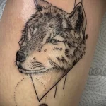 Фото пример татуировки с рисунком волка 24.01.23 №0229 - tatufoto.com