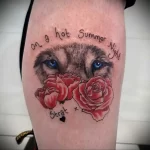 Фото пример татуировки с рисунком волка 24.01.23 №0274 - tatufoto.com
