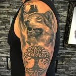 Фото пример татуировки с рисунком волка 24.01.23 №0278 - tatufoto.com