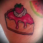 Фото пример татуировки с рисунком пирога 24.01.23 №0098 - tatufoto.com