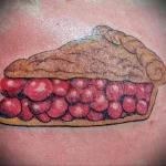 Фото пример татуировки с рисунком пирога 24.01.23 №0157 - tatufoto.com