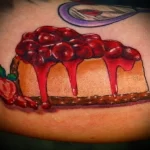 Фото пример татуировки с рисунком пирога 24.01.23 №0240 - tatufoto.com