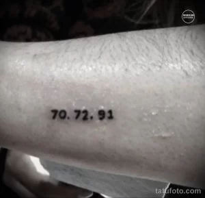 Фото рисунка татуировки Цифры для денег 18.01.23 №0028 - tatufoto.com