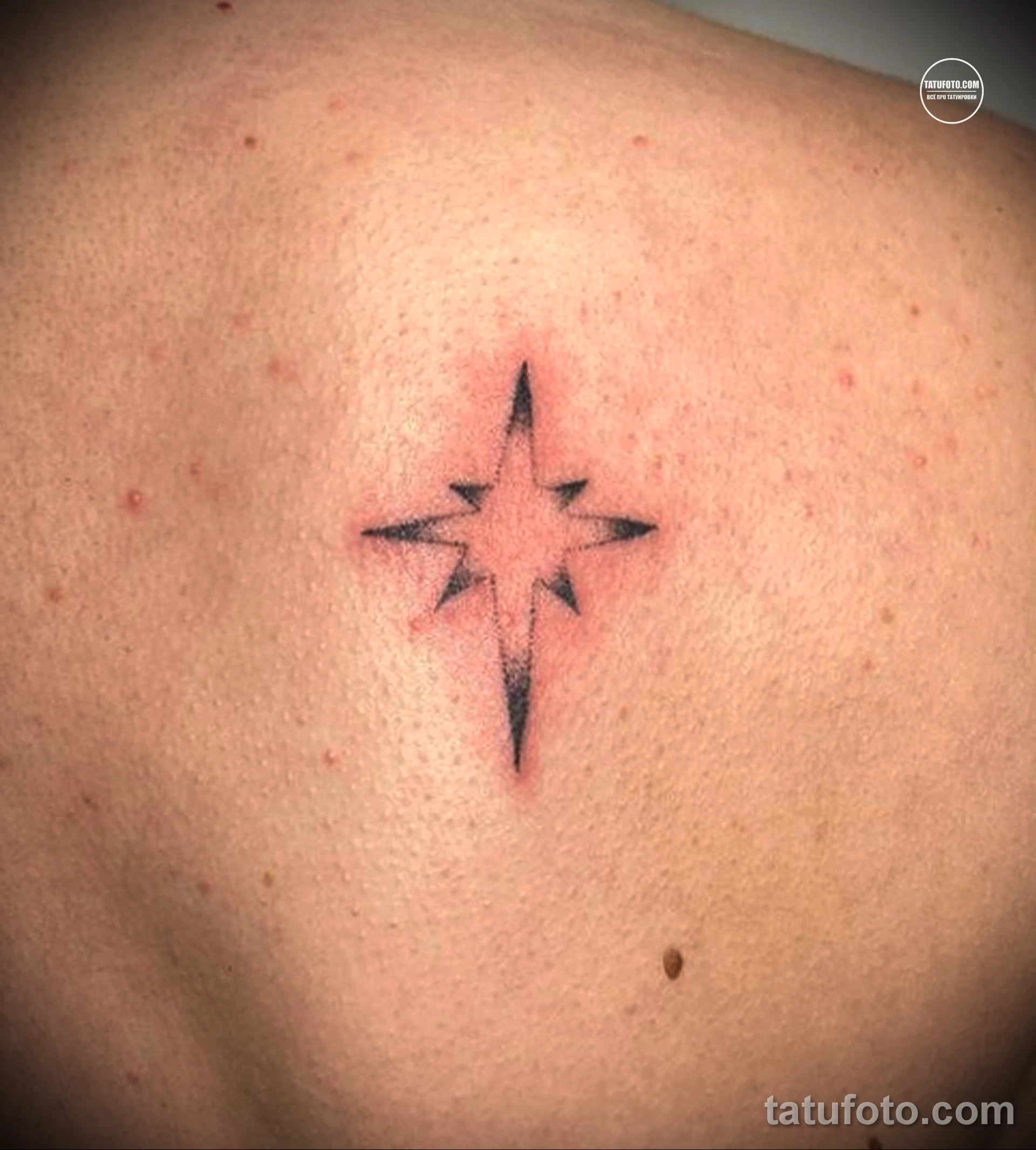 Фото рисунка татуировки звезда для денег 18.01.23 №0010 - tatufoto.com
